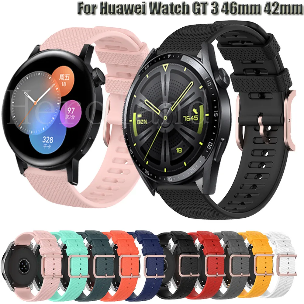 

Силиконовый ремешок для часов Huawei Watch GT 3 46 мм 42 мм ремешок для Huawei GT Runner GT2 pro умные браслеты браслет 20 мм 22 мм