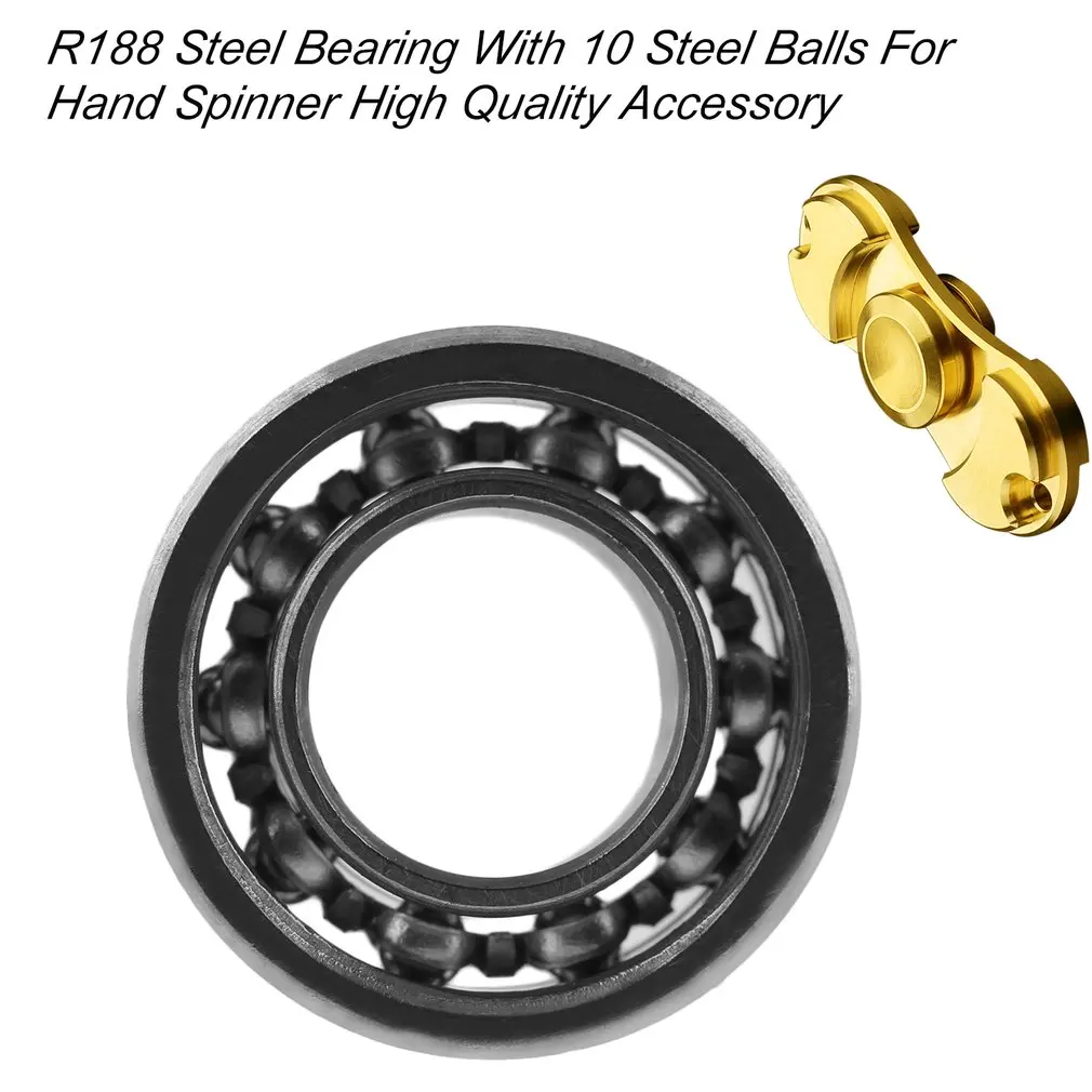 R188 стальной подшипник с 10 стальными шариками для ручного спиннера 12*5 высокое