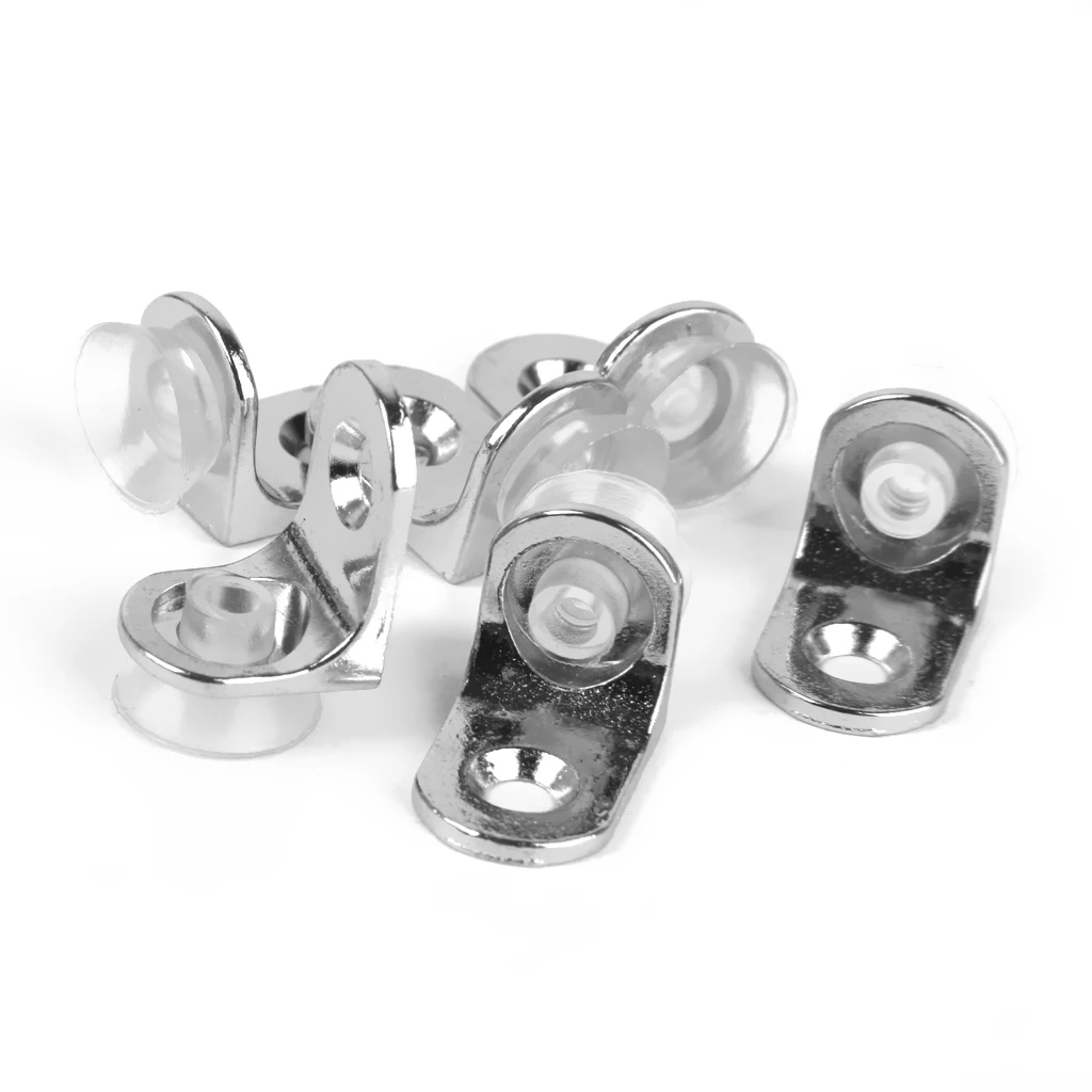 

10Pcs Suction Cup Base Support Holder For Metal Plate Glass Shelf Mounting