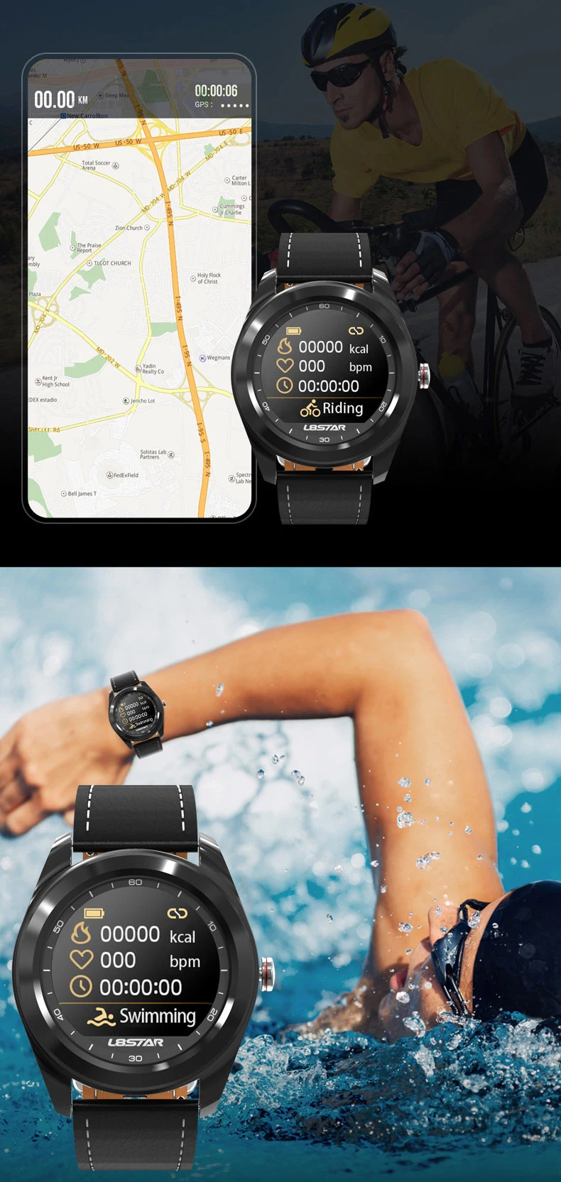 B6 Smart Fitness Watch ECG PPG HRV Heart Rate Blood Pressure Sleep Monitor Health Tracker Sport Bussiness IP68 Shake Control