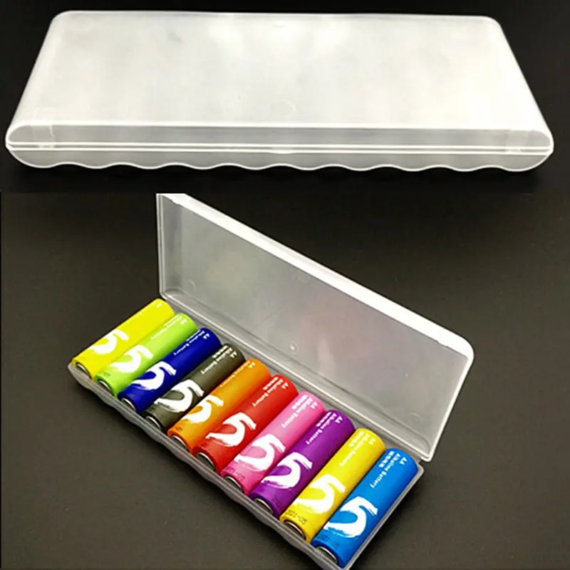 

OHolder Storage Box Cover for 10pcs AA Battery Box Container Bag Case rganizer Box Case Plastic Case