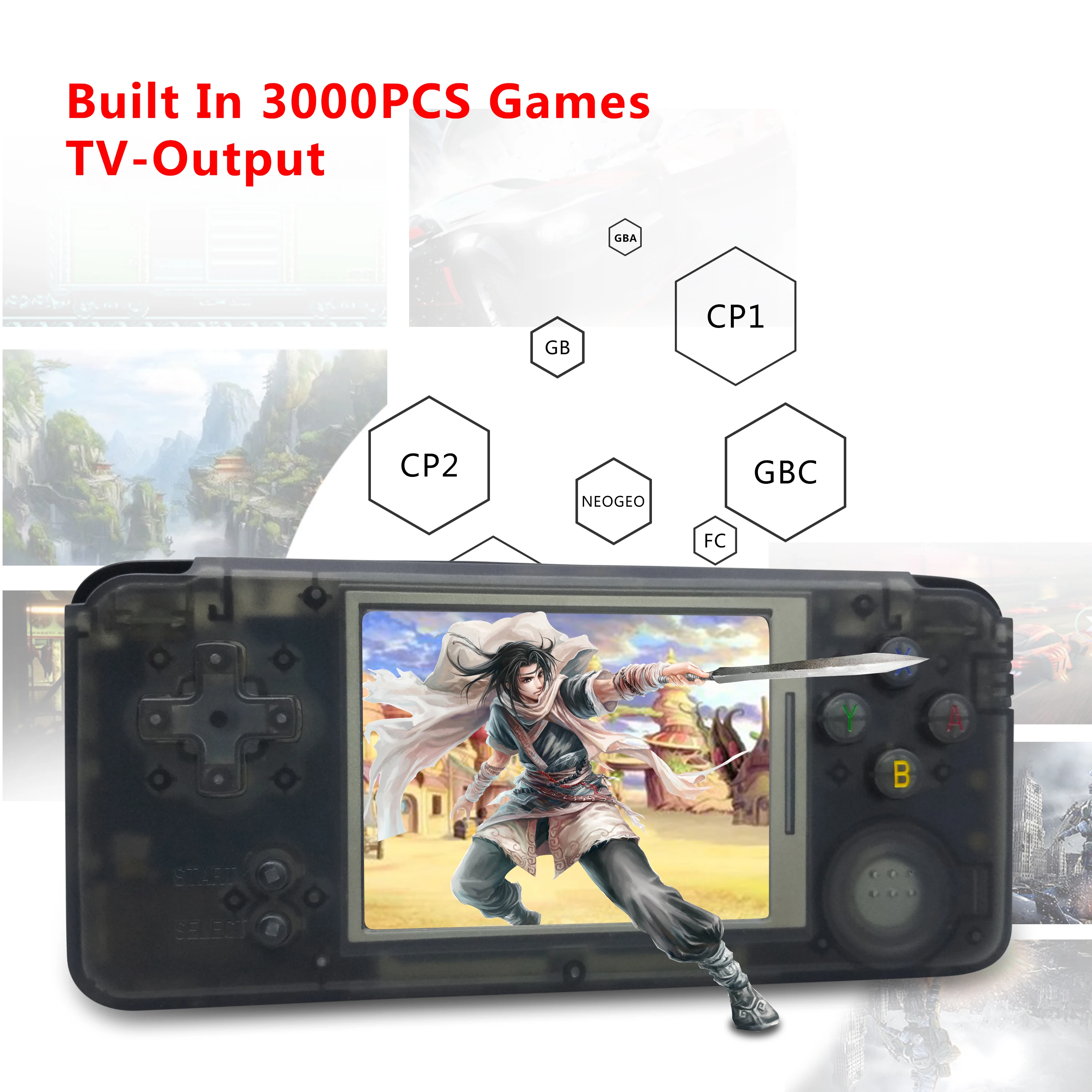 Новая игровая консоль RS97 IPS в стиле ретро видеоигры эмуляторы ручной игровой