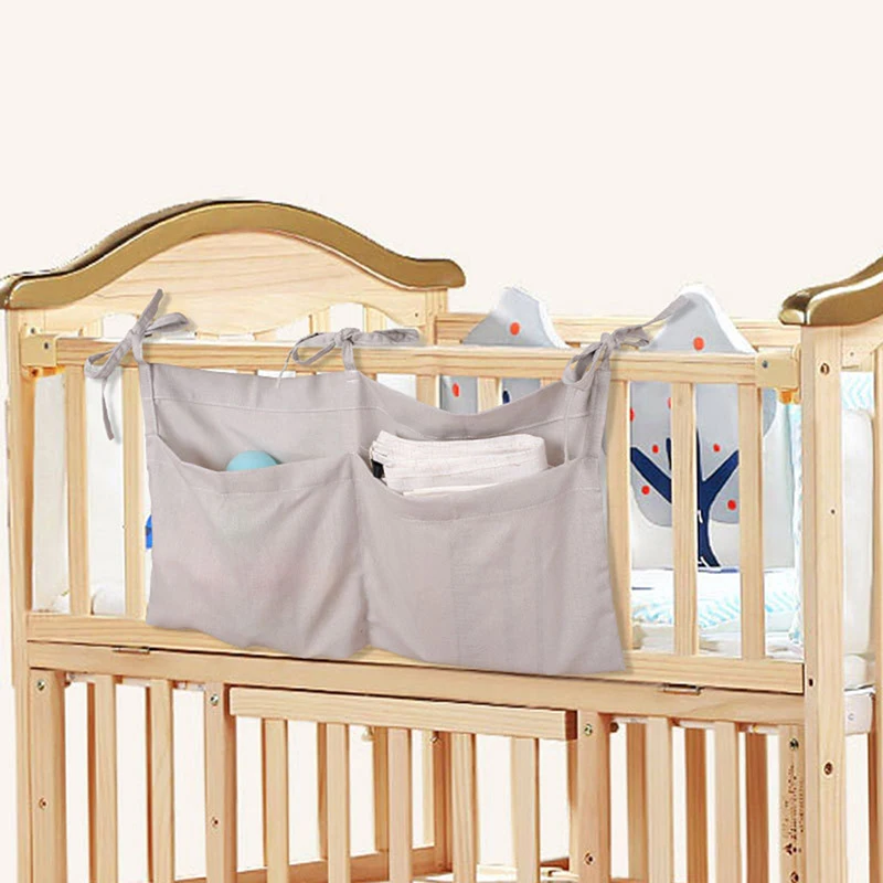 

Baby Bedside Storage Bag Baby Crib Organizer Hanging Bag for Baby Multi-Purpose Newborn Bed Hanging Diaper Toy Tissue bag