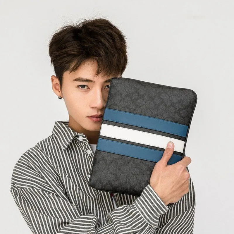 

Old Flower Man Handbag Leather Casual Clutch Bag Trend Multifunctional Hand Grasping Envelope Bag Large Capacity Handtas