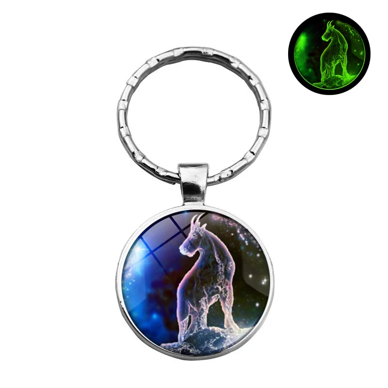 Светящийся брелок с 12 созвездиями подвески знаки зодиака ювелирные изделия Лев