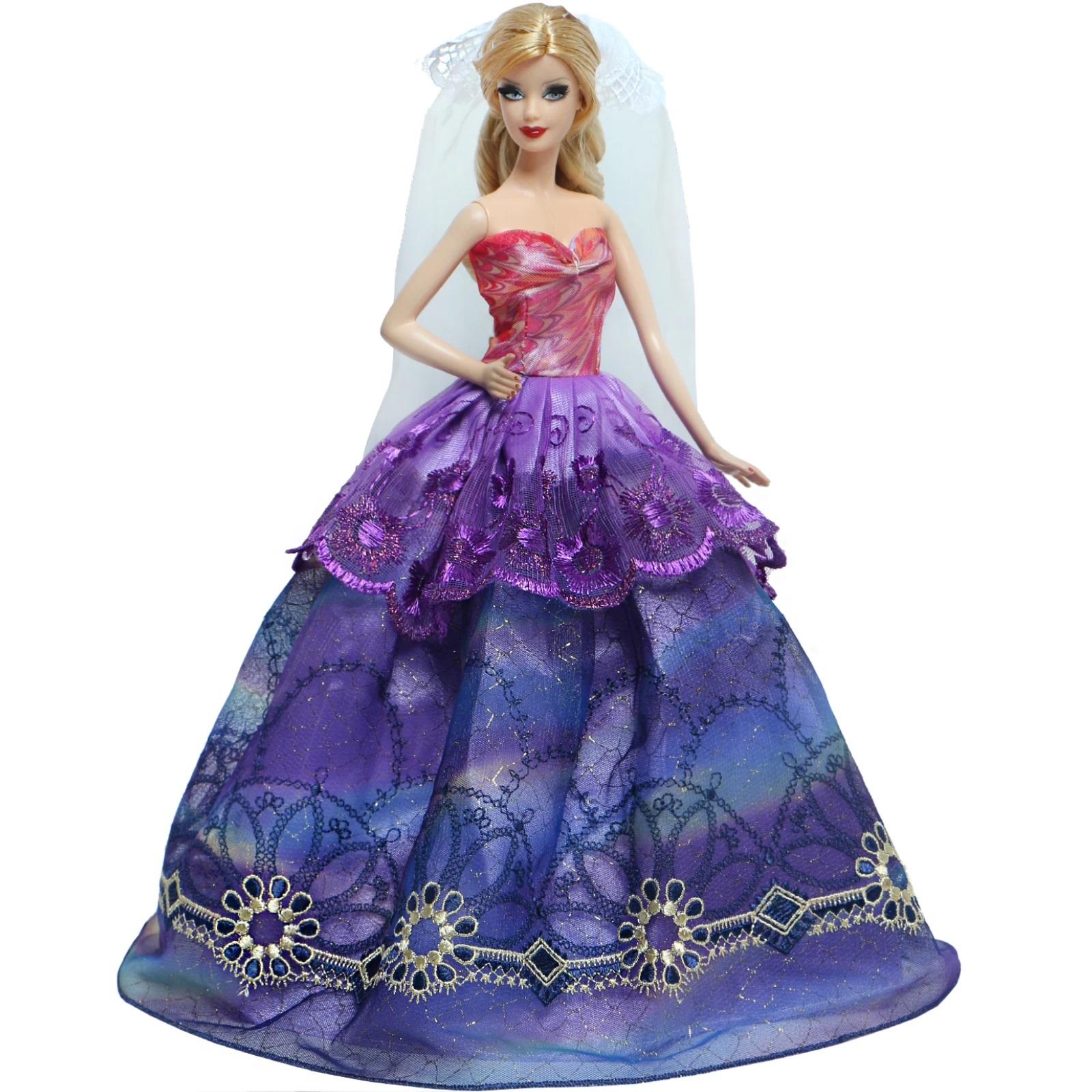 Модное фиолетовое свадебное платье вечерние длинные платья юбка невесты с