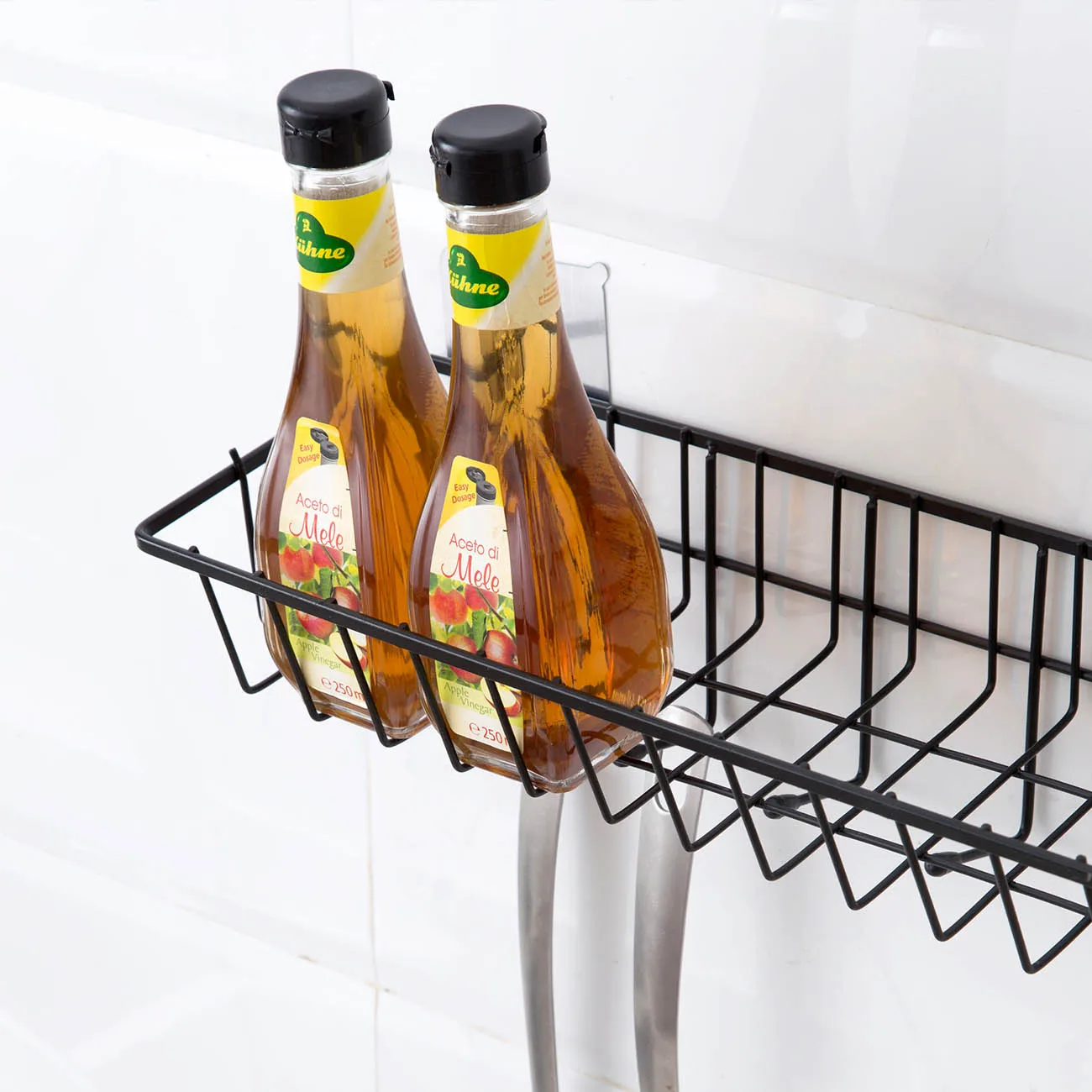 

Tier Spice Seasoning Rack Wall Mounted Holder Cosmetic Organizer Shelf Space Saving Desktop Iron Storage Basket For Kitchen