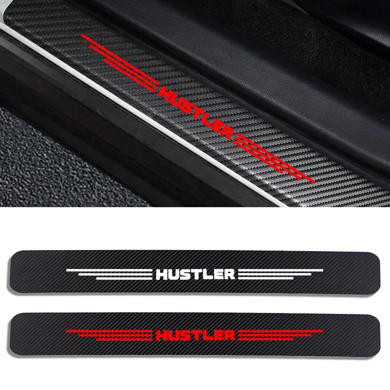 

Auto Stickers Door Threshold Vinyl Protector For SUZUKI HUSTLER Car Door Sill Scuff Plate Guard Carbon Fiber Decor Accessories