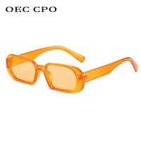 oec cpo rectangle colorful lens sunglasses women personality vintage sun glasses ladies fashion eyeglasses steampunk eyewear