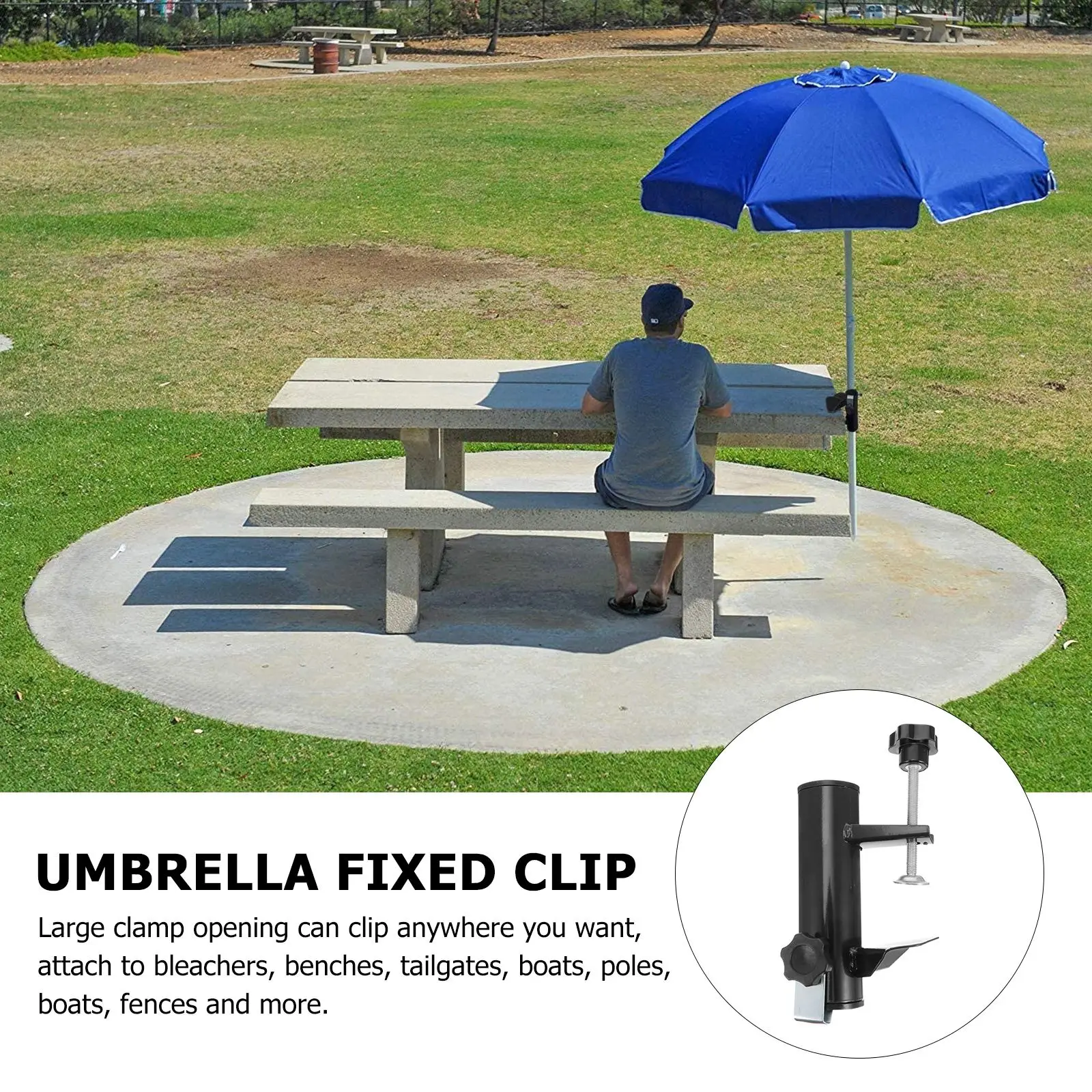 

1pc Outdoor Parasol Fixed Clip Useful Portable Umbrella Support For Courtyard Garden