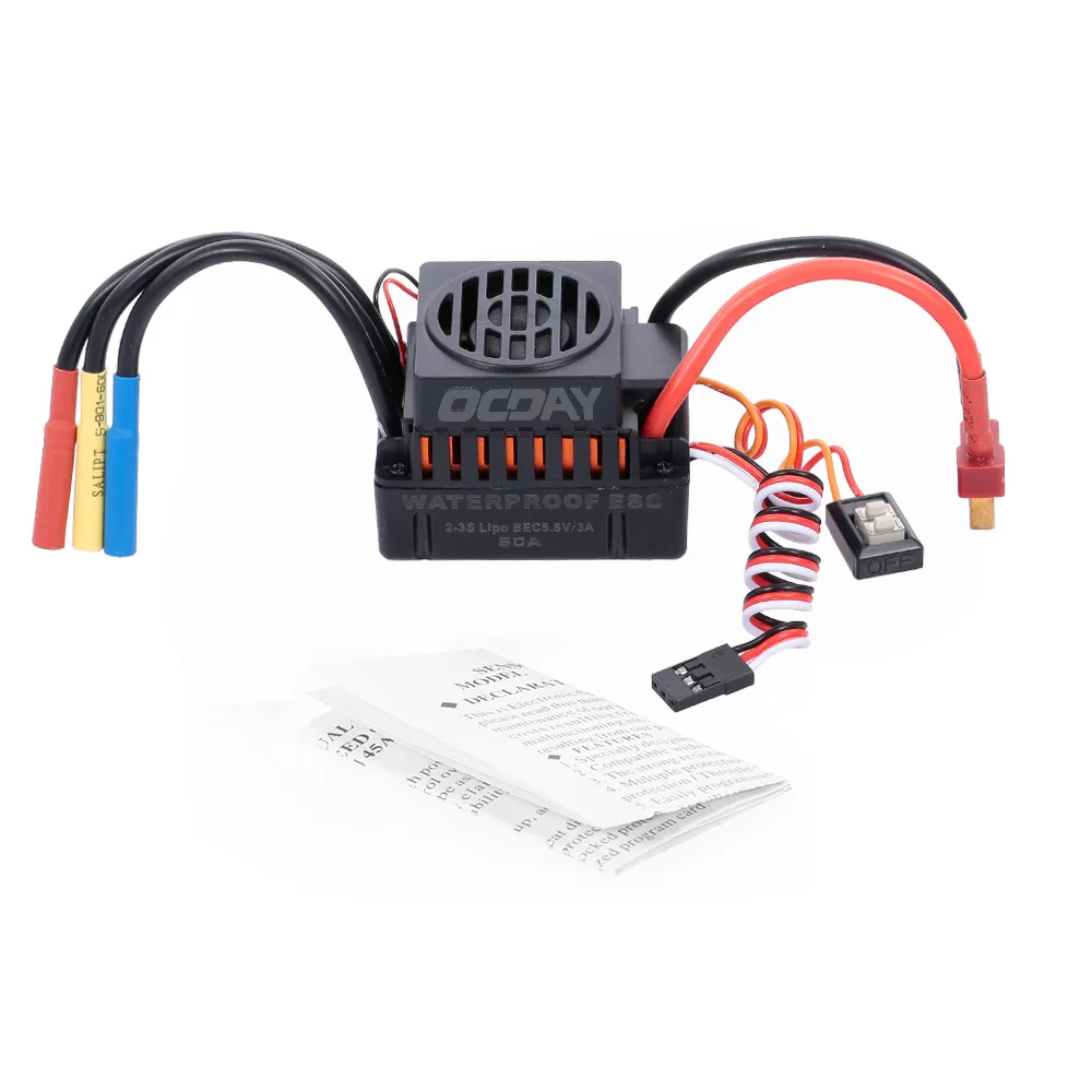 

RC Spare Parts Waterproof 60A Sensorless Brushless Car Electronic Speed Control ESC