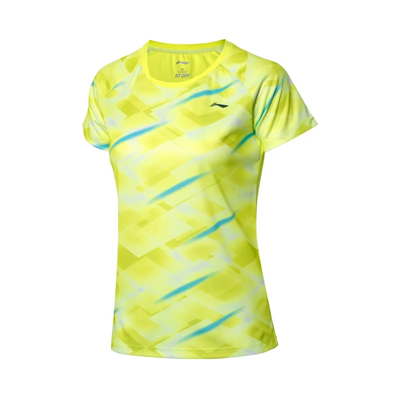 Женские футболки для бадминтона Li NIng AAYP094 спортивные соревнований по бадминтону
