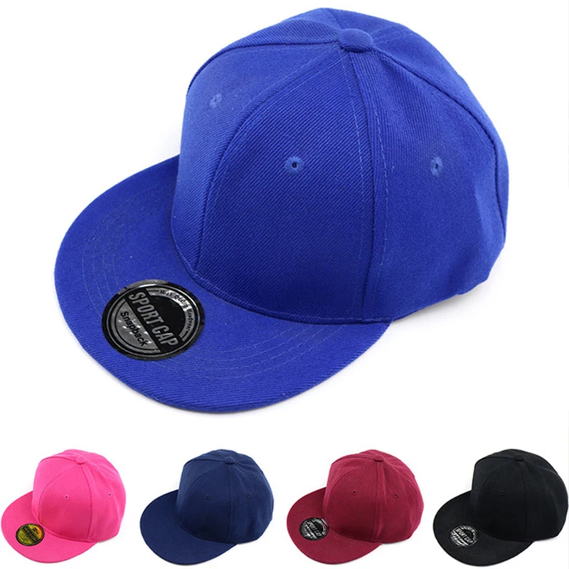 S Children's Hip Hop Caps Light Board Casual Advertising Solid Color Hat Kids Snapback