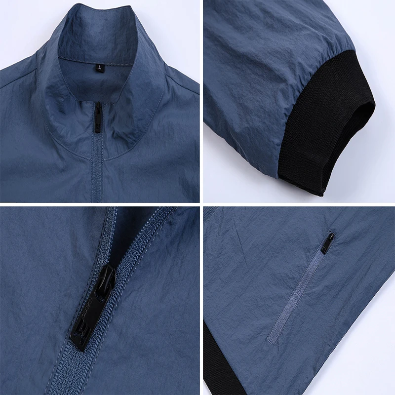 DIMUSI летние мужские солнцезащитные куртки повседневная мужская Тонкая дышащая