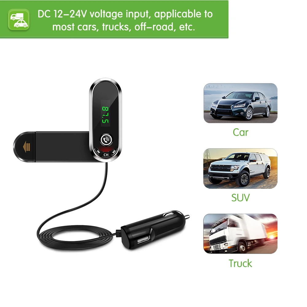 2 в 1 Автомобильный держатель для телефона USB FM трансмиттер аудио зарядное