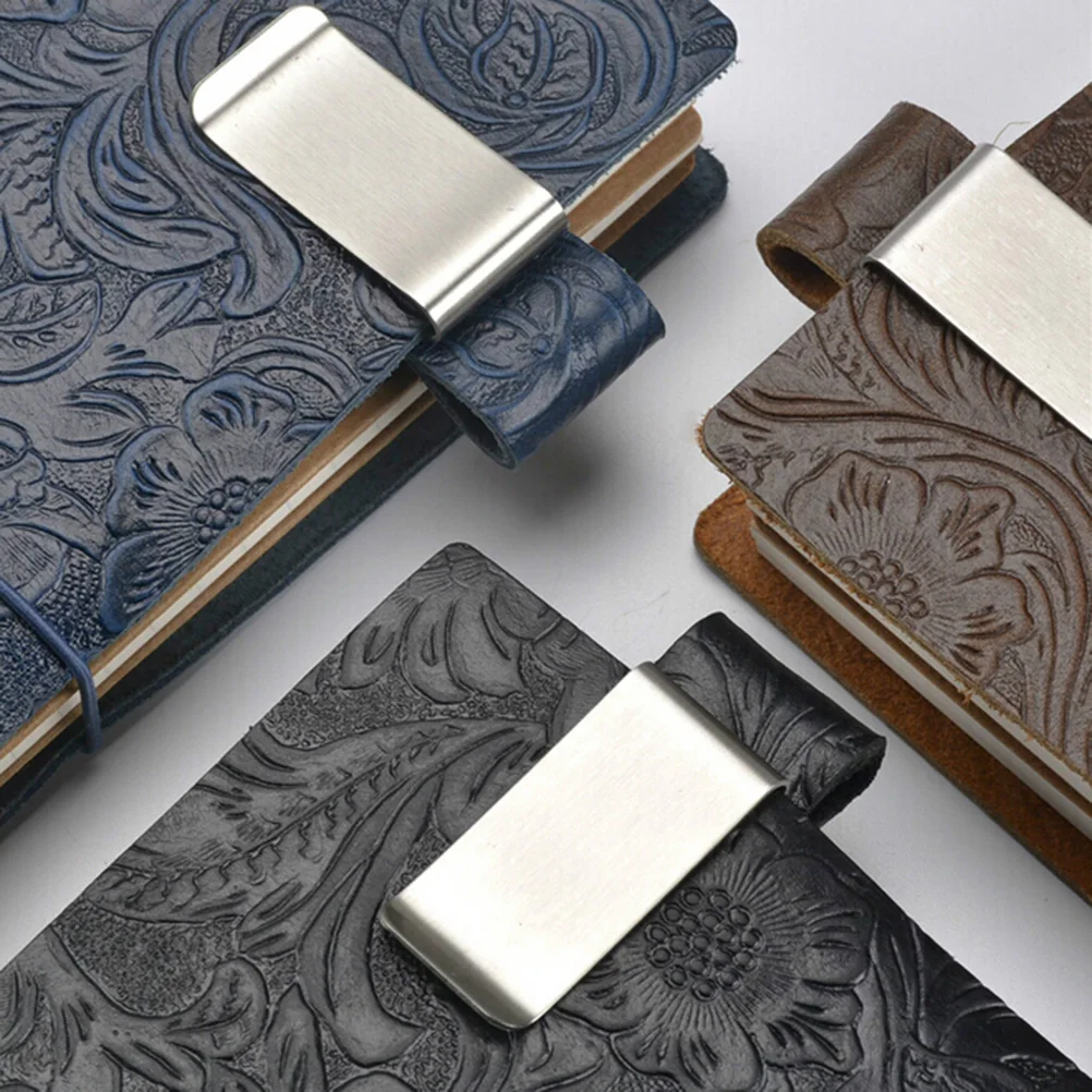 

1pcs Metal Pen Holder Brass & Stainless Steel Pen Clip For Traveler Notebooks Journals Cowhide Quality Notebook Accessory
