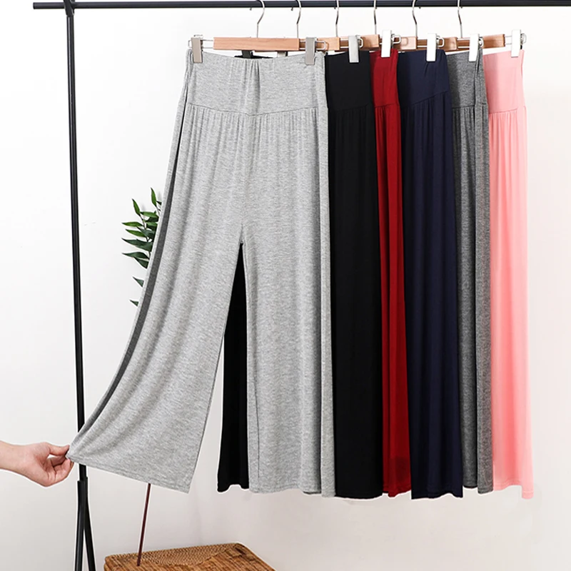 

High Waist Women Home Pajama Pants Modal Bottoms Large Size Casual Sleep Pant Lounge Comfortable Pajamas Bottom