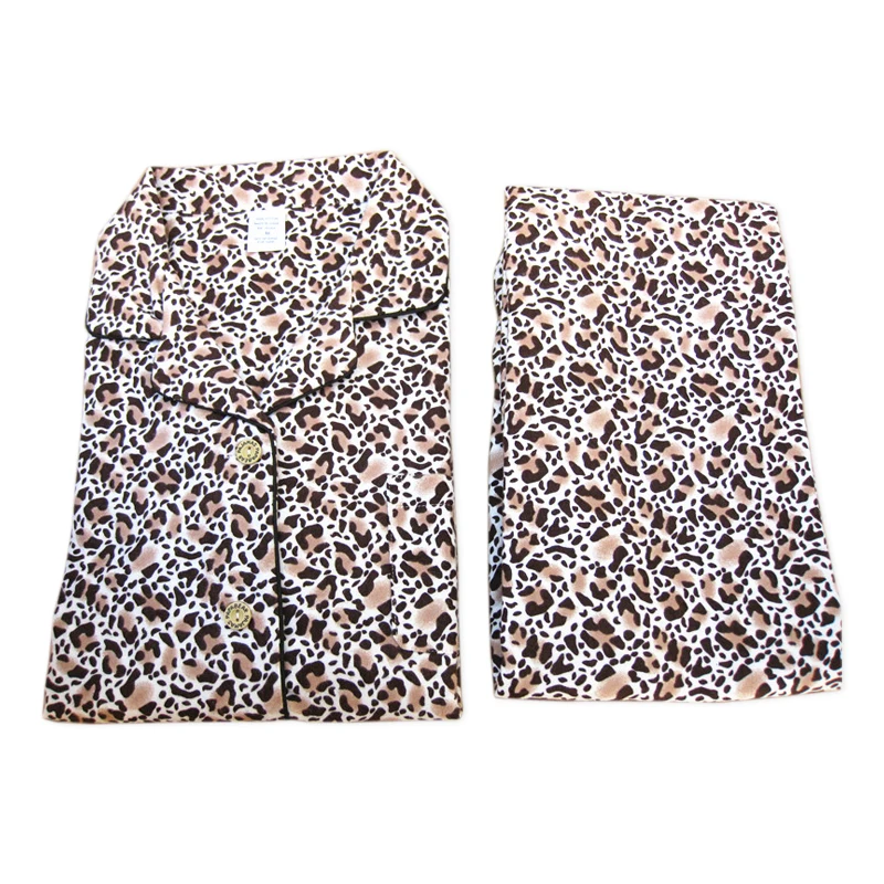 Leopard-4 Сексуальные леопардовые пижамы, наборы для женщин, матовый хлопок, зимняя одежда для сна, Женские Модные Винтажные фланелевые пижамы для женщин - Цвет: Leopard-4