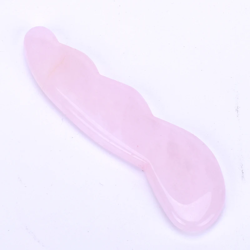 Традиционный скребок для массажа Gua Sha из розового кварца средство ухода за кожей