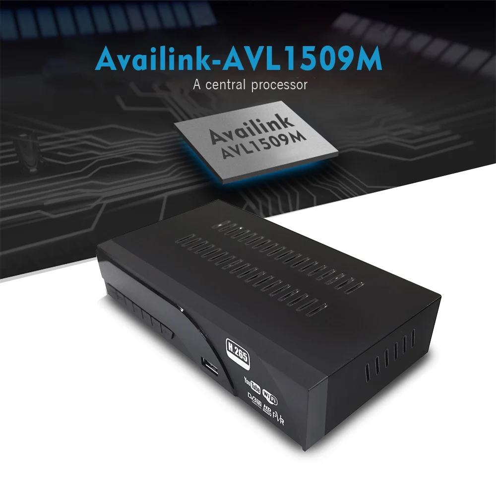 Цифровой ТВ-приемник Vmade DVB-T2 спутниковый H.265/HEVC с ТВ-тюнером поддержка SCART Youtube MPEG-4