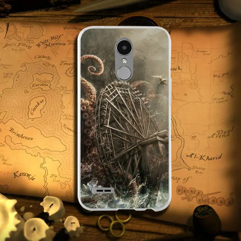 Силиконовые Мягкие ТПУ чехлы для телефонов Sea Monsters Kraken LG K4 K7 K8 K10 2017 V10 V20 V30 G2 G3 Mini G4 G5