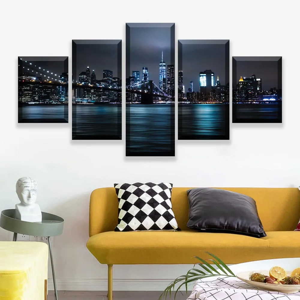 Модульный плакат на холсте HD печать настенная художественная структура 5 шт.