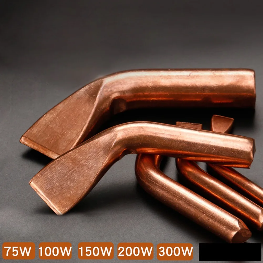 

50/75/100/150/200/300W Heater External Heat Wooden Handle Solder Iron Tip Lead-free Environmentally Pure Copper