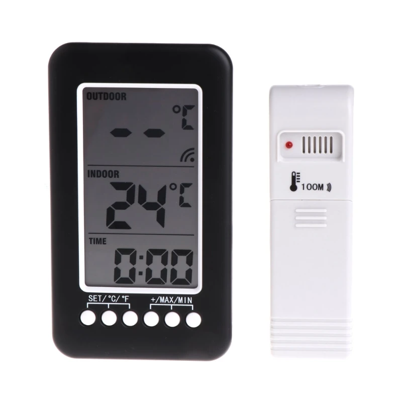In/Outdoor Digital Wireless Thermometer Weather Station Clock Hygrometer | Инструменты