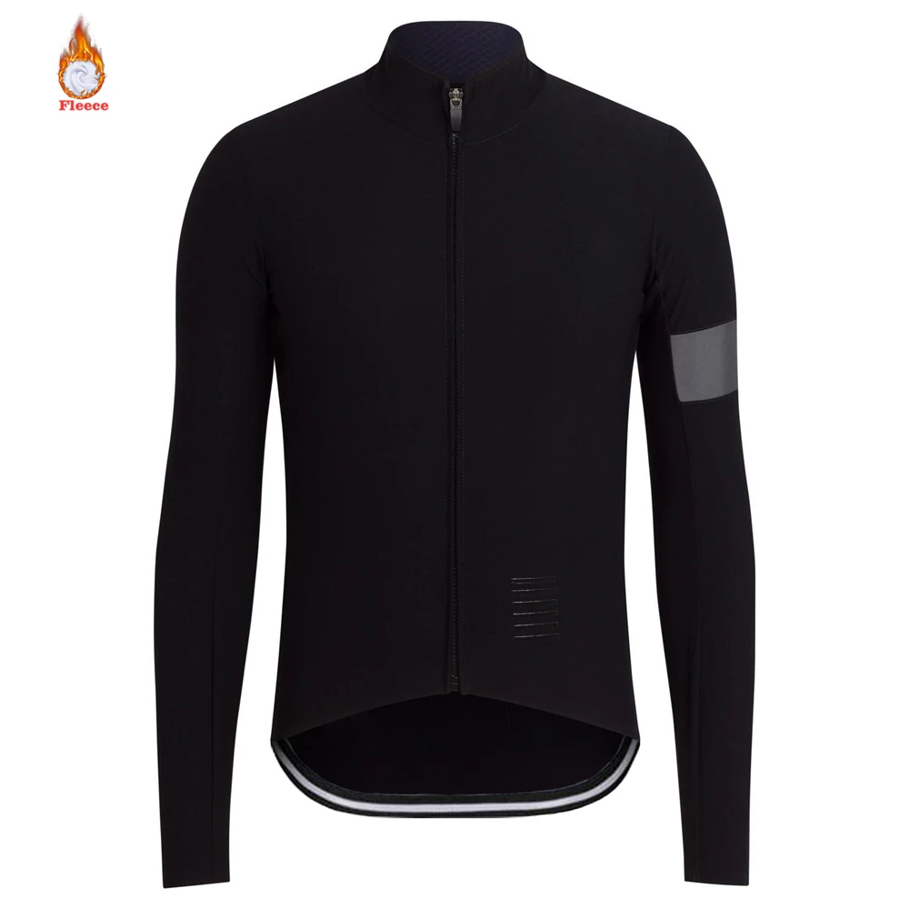 Fleece jersey Pro Зимняя Теплая Флисовая велосипедная майка Ropa Ciclismo Mtb с длинным рукавом мужская одежда для велосипеда многоцветная стильная одежда - Цвет: Fleece jersey