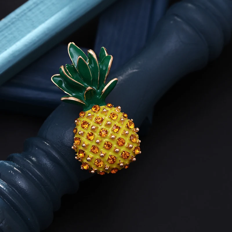 Женские броши ZOSHI в виде ананаса модная летняя брошь на булавке с эмалью новым
