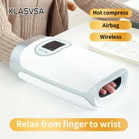 klasvsa smart hand massager electric wireless heating airbag compression finger palm arm meridian dredging massage relaxation