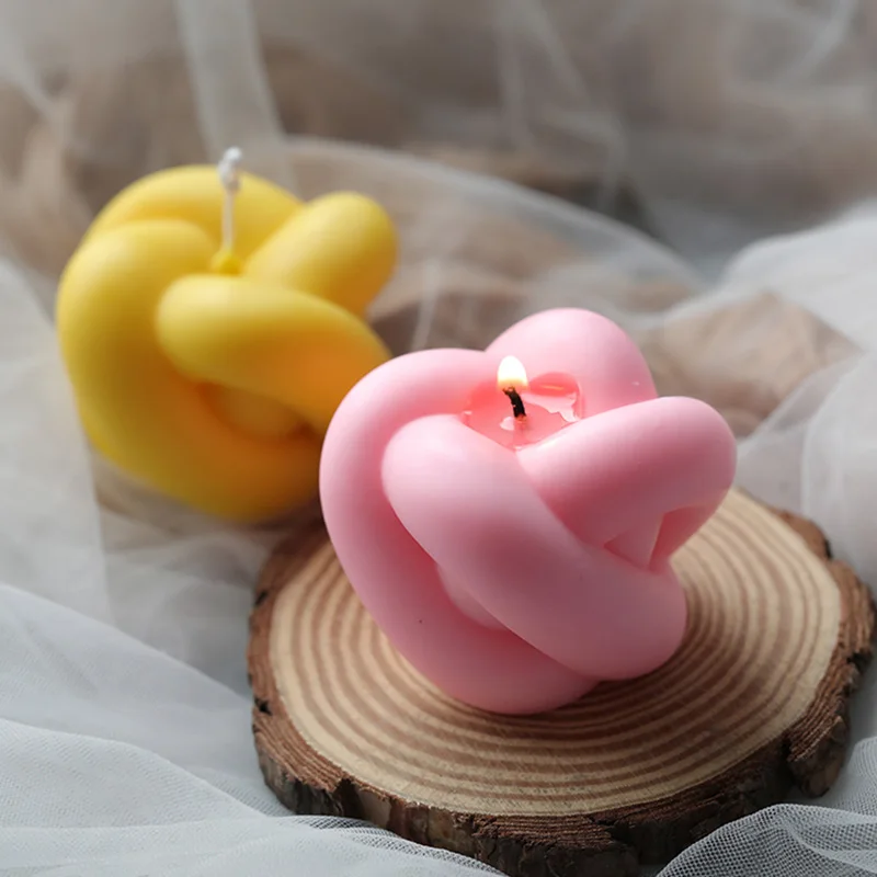 

Knitting Wool Aromatherapy Candle Silicone Mold Woolen Ball Design Handmade Soap Candle Making Molds