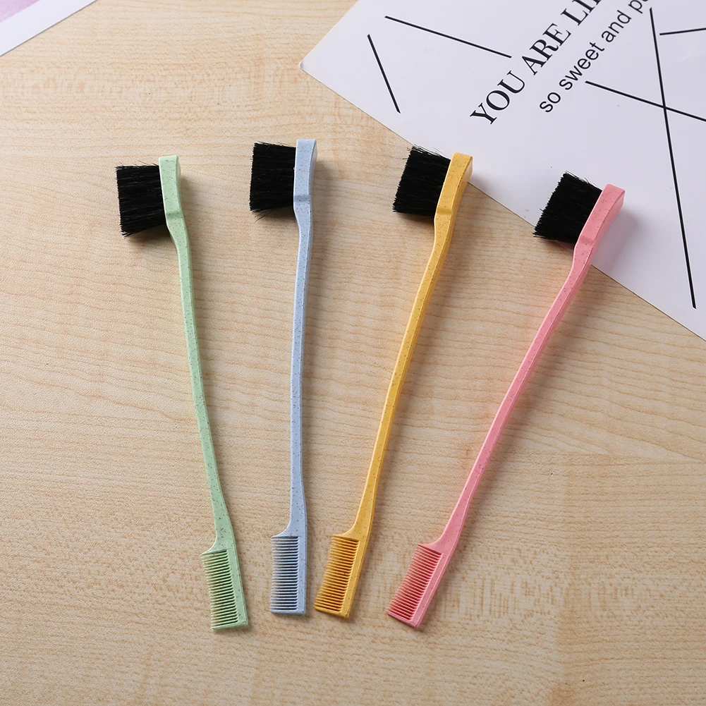 

1PC Multicolor Double Sided Edge Control Hair Comb Hairdressing Beauty Tools Hair Styling Eyebrow Combing Hair Brush