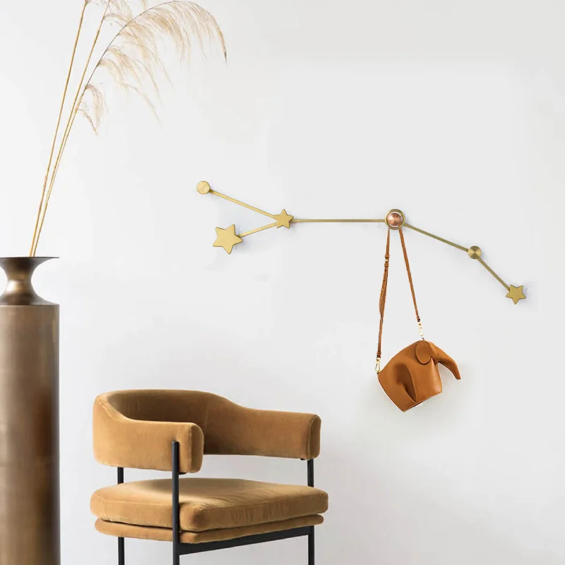 Украшение в виде звезды латунный крючок скандинавском стиле настенная простая