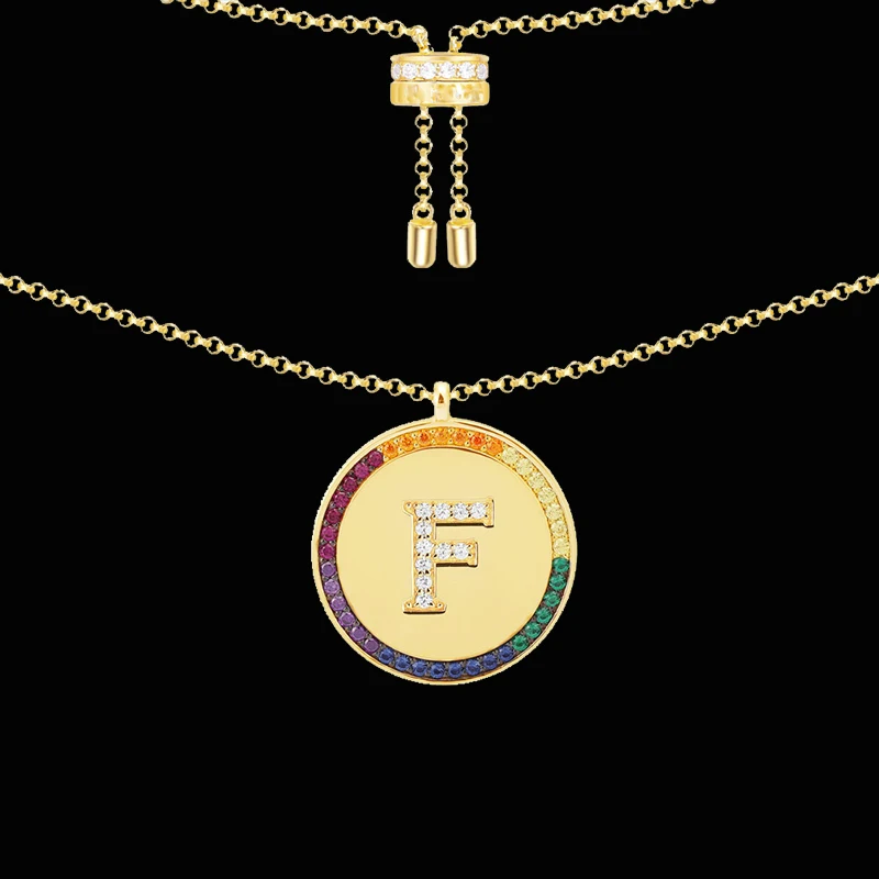 Женское Ожерелье в европейском и американском стиле с радужными буквами на заказ