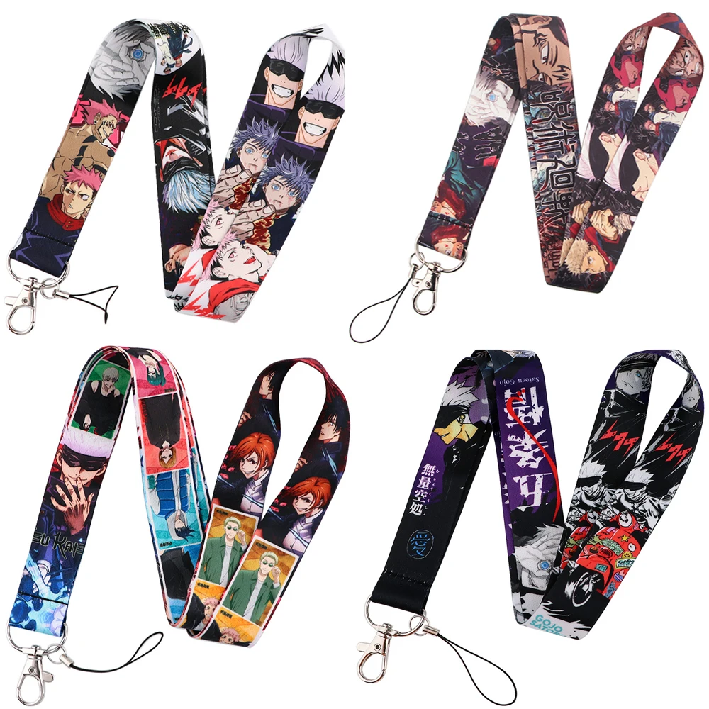 

Jujutsu Kaisen Anime Neck Strap Keychain Lanyard For Keys ID Card USB Gym Badge Holder Mobile Phone Rope Webbing Ribbon
