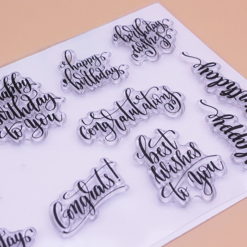 Прозрачные штампы Alinacutle для скрапбукинга дня рождения | Дом и сад