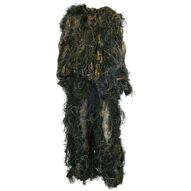 

Ghillie Suit Hunting Woodland 3D Bionic Leaf Disguise Uniform Cs Camouflage Suits Set Jungle Train Hunting Cloth