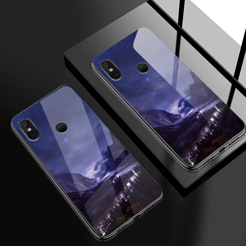 W164 Закаленное стекло чехол для Xiaomi 6X5X8 9 SE A1 A2 Lite TPU чехол для телефона Redmi Note 4x 5A 6 7 Pro Prime противоударный жесткий чехол - Цвет: W164