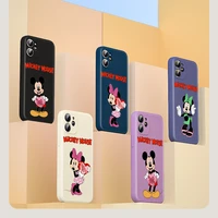 mickey minnie gift disney for apple iphone 13 12 mini 11 pro xs max xr x 8 7 6s se plus liquid silicone soft cover phone case