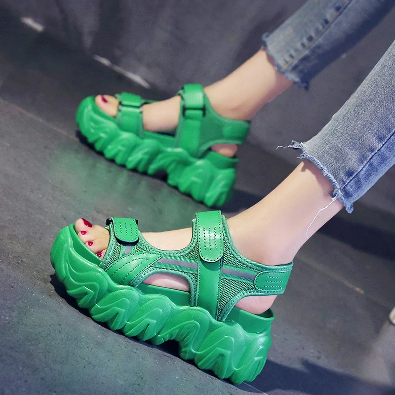 Women's High Heel Gladiator Sandals Platform Chunky Fashion Sneakers Open Toe Creepers Summer Shoes Casual Beach Travel | Обувь
