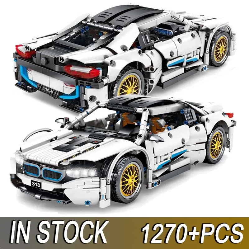 

Building Blocks 1270pcs high-tech City Sport Racing Car i8 Supercar Bricks Set 1:14 Vehicle Model Kids DIY Toys Children Gifts
