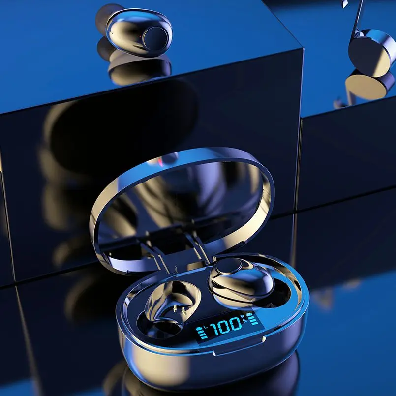 

Беспроводные наушники Bluetooth 5,0 TWS, гарнитура со светодиодный ным дисплеем и микрофоном, Hi-Fi стерео спортивные наушники, наушники для геймеров...
