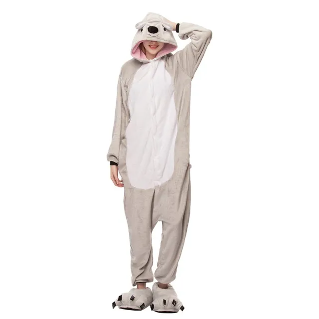Теплые зимние женские пижамы Kigurumi 2019 мягкие милые фланелевые комбинезоны