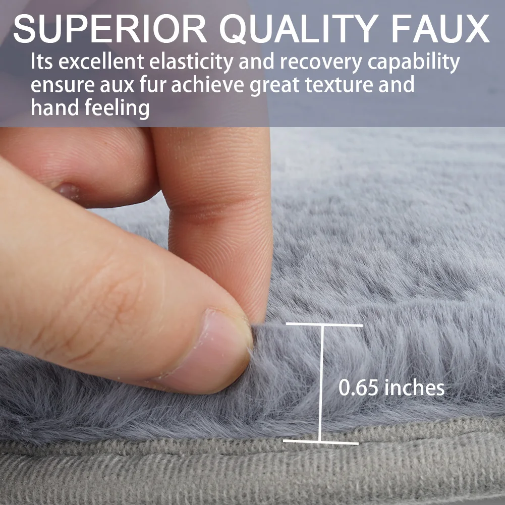 GSPSCN 1cp мягкая Роскошная Подушка на сиденье из искусственной овчины Зимний Теплый