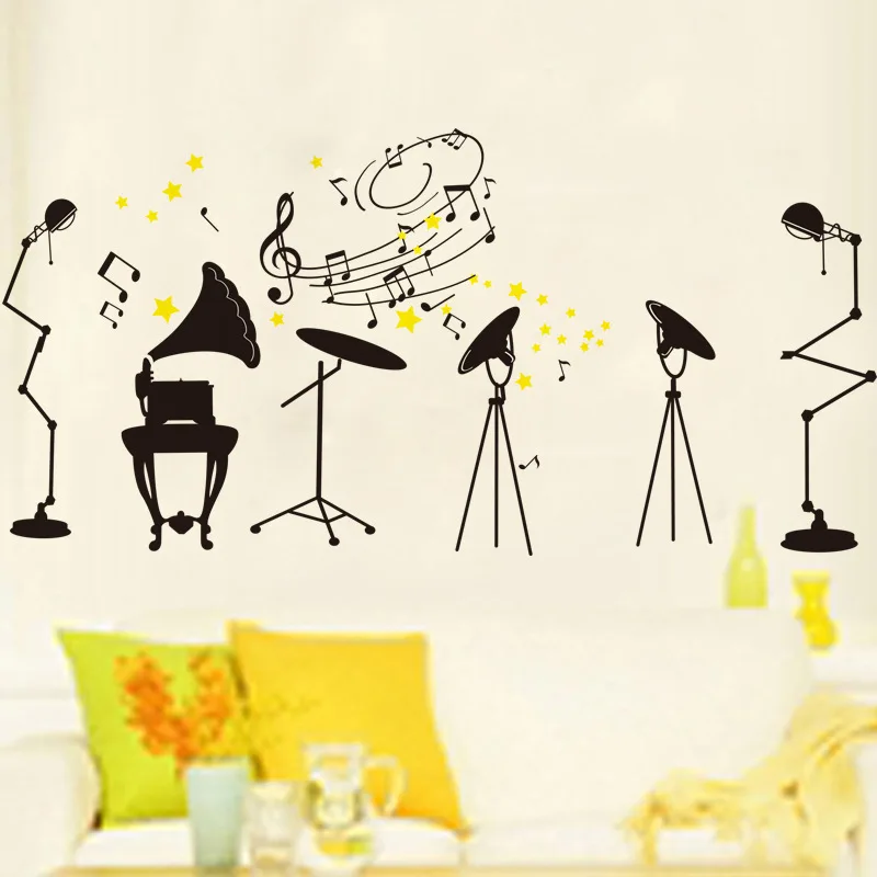 Группа оборудование наклейки на стену для музыкального класса практика