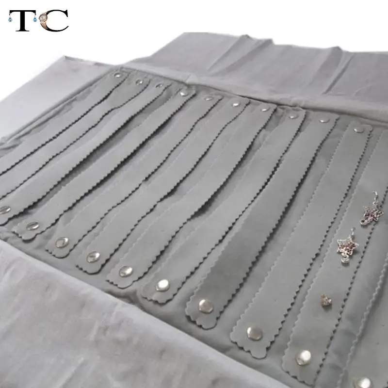 Шкатулка для ювелирных украшений из ткани черный бархатный органайзер хранения