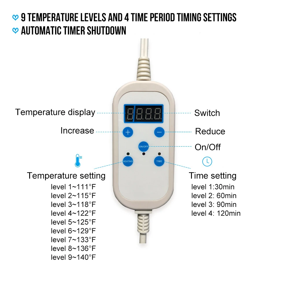 75 Вт физиотерапия электрические грелки зимние таймер для плеча шеи спины