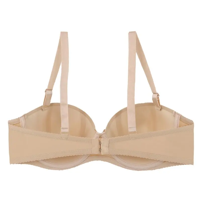 Softrhyme Sexy Push Up Demi Bras 1/2 Cup Wedding Bra for Women Female Underwire Lingerie Silicon Band Gather 36C-40E | Женская одежда