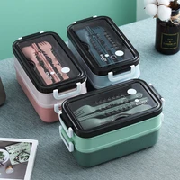 304 stainless steel lunch box bento box for school kids office worker 2layers microwae heating lunch container food storage box